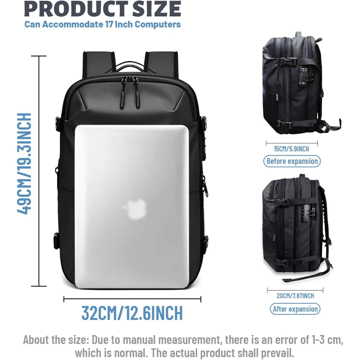 VacPack™ Expandable Anti-Theft Travel Backpack